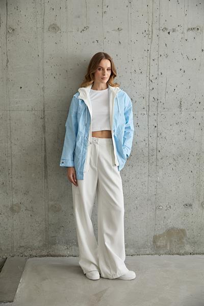 Kadın Garni Detaylı Linea Ceket MAVİ