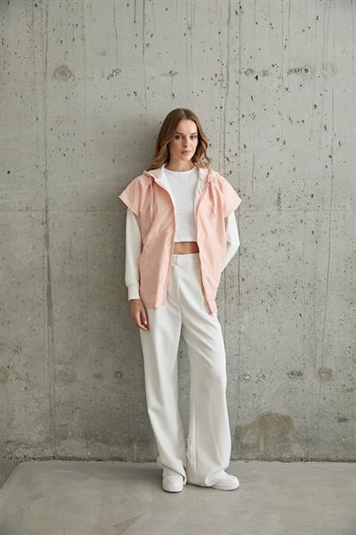 Kadın Garni Detaylı Sweatshirt EKRU-PUDRA