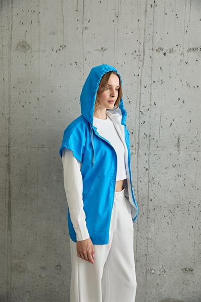 Kadın Garni Detaylı Sweatshirt EKRU-SAKS