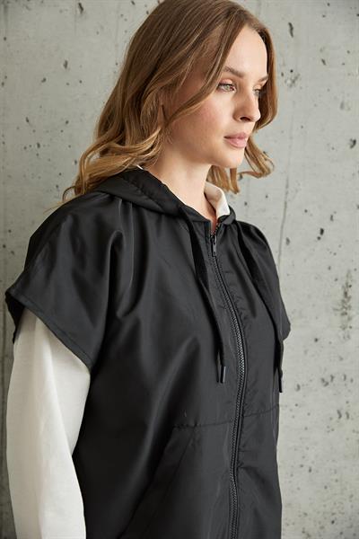 Kadın Garni Detaylı Sweatshirt EKRU-SİYAH