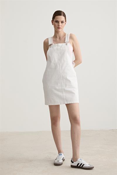 Kadın Mini Salopet Elbise BEYAZ