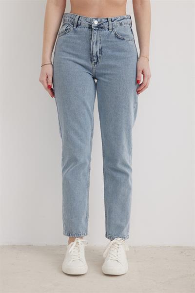 Kadın Mom Jean Pantolon BLUE