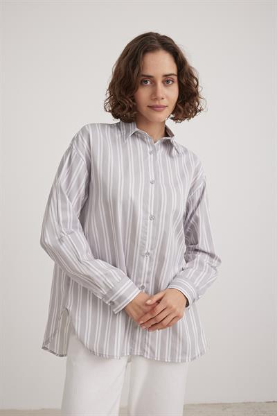 Kadın Oversize Gömlek GRİ