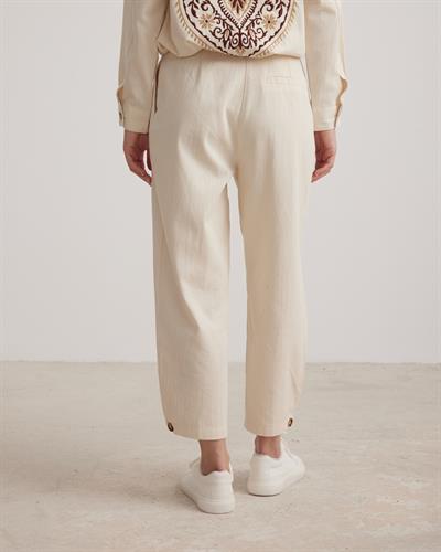 Naturel Kadın Bol Kesim Pantolon TAŞ BALIKSIRTI