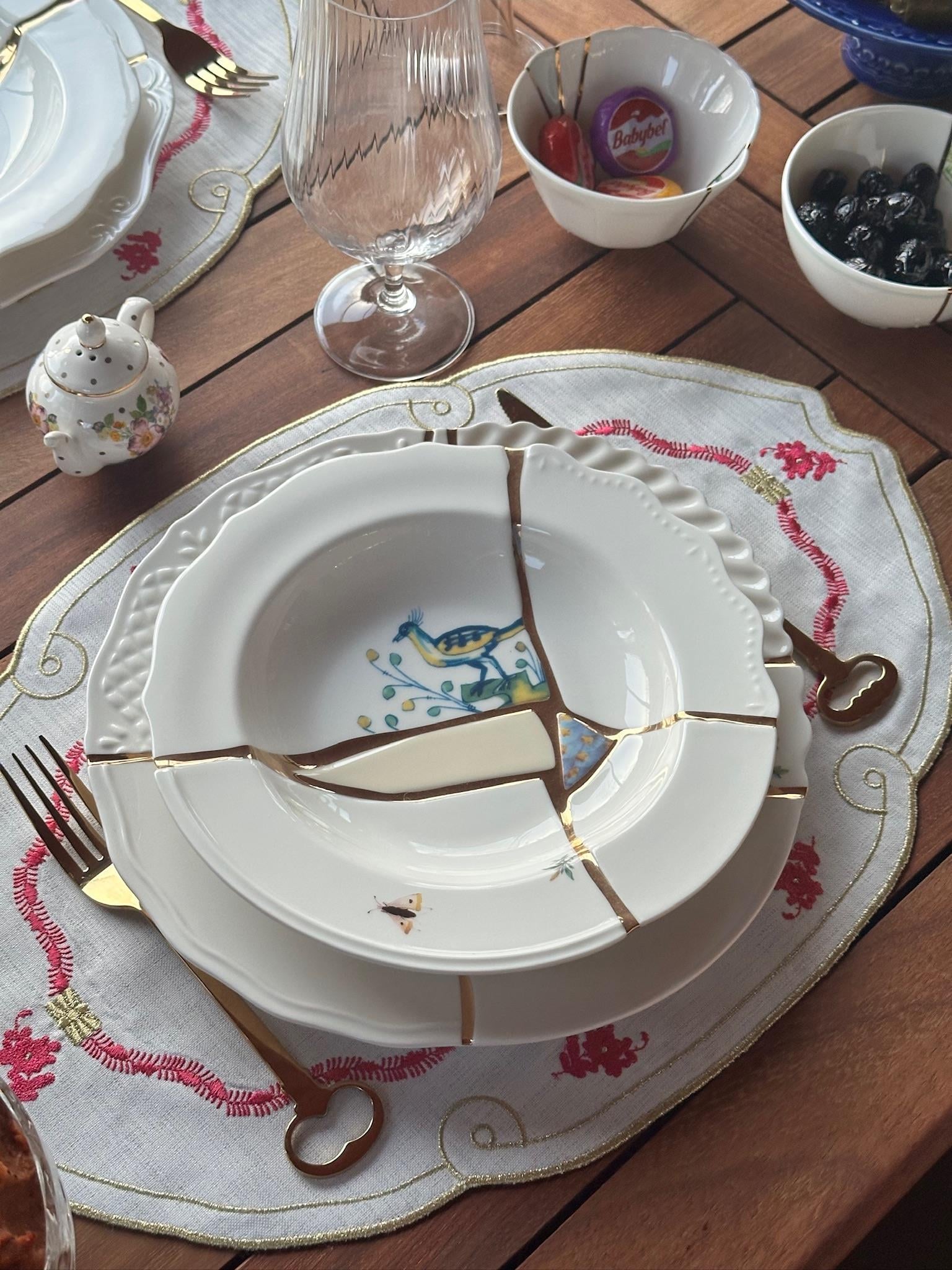 Herend 2li Amerikan  Servis Ekru - Pembe