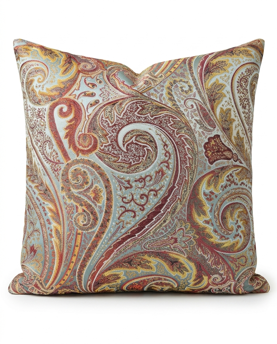 Paisley Kırlent Kılıfı Yeşil