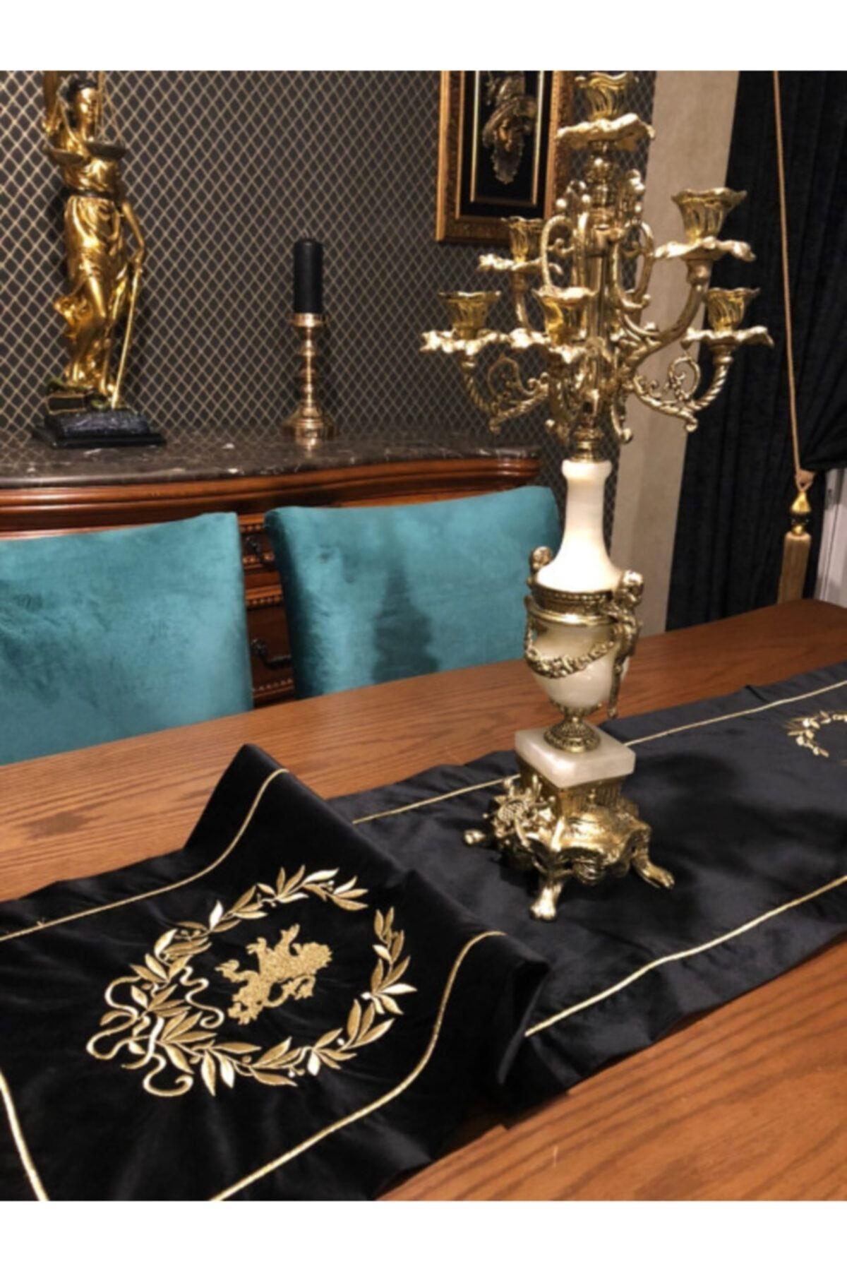 Refcrea Nakışlı Runner Kraliyet Aslanı Modeli Siyah-gold