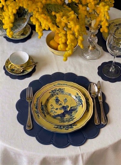 Luna 2li Deri Amerikan Servis Lacivert