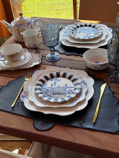 Monarch 2li Deri Amerikan Servis Lacivert