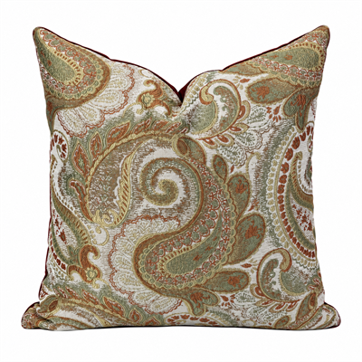 Paisley Aura Kırlent Kılıfı Bej