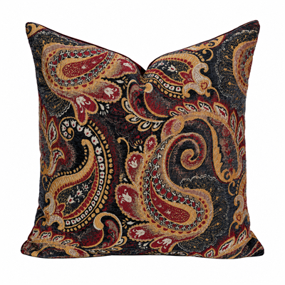 Paisley Aura Kırlent Kılıfı Lacivert