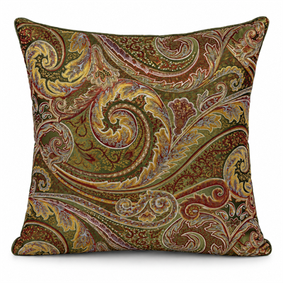 Paisley Kırlent Kılıfı Haki