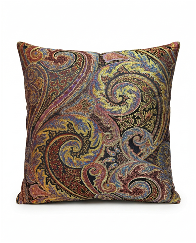 Paisley Kırlent Kılıfı Siyah