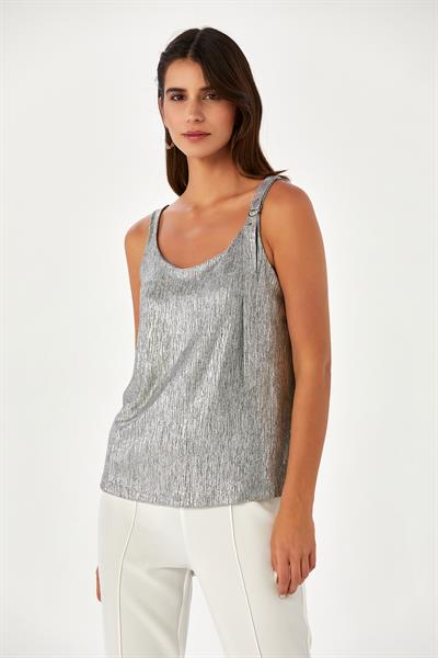 Askılı Toka Detaylı Bluz 024-1046