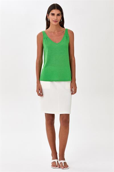 Askılı V Yaka Bluz 025-1037