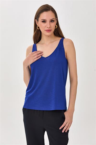 Askılı V Yaka Bluz 025-1037