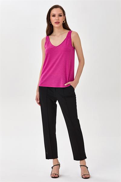 Askılı V Yaka Bluz 025-1037