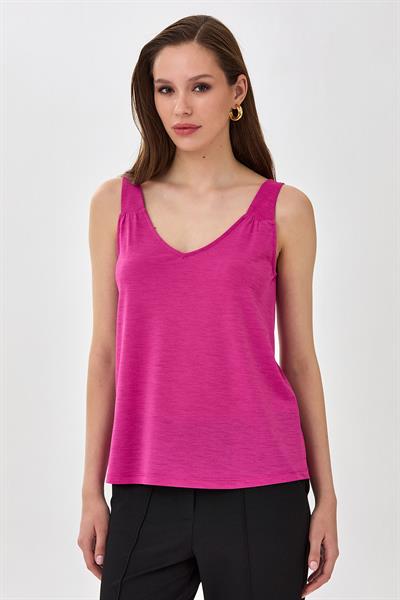 Askılı V Yaka Bluz 025-1037