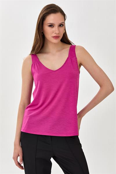 Askılı V Yaka Bluz 025-1037