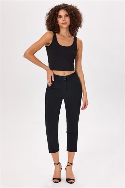 Beli Çıtçıtlı Ve Lastikli Cepli Pantolon 025-3503