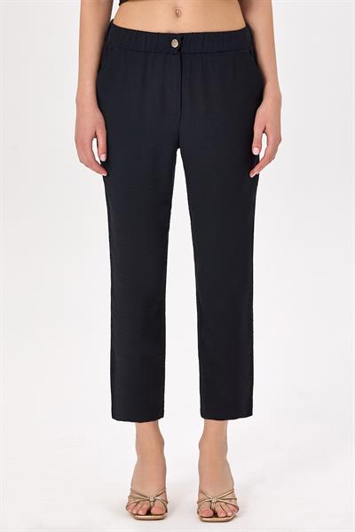 Beli Çıtçıtlı ve Lastikli Cepli Pantolon 025-3506