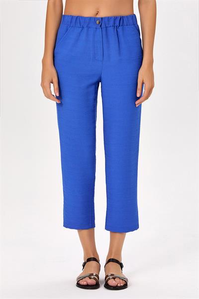 Beli Çıtçıtlı ve Lastikli Cepli Pantolon 025-3506