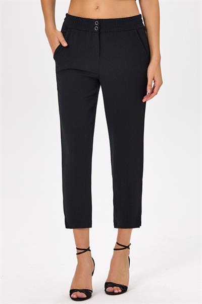 Beli Çıtçıtlı Ve Lastikli Cepli Pantolon 025-3503