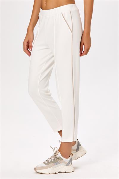 Beli Lastikli Ara Biye Detaylı Pantolon 025-2107