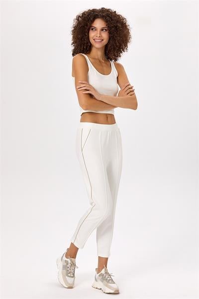 Beli Lastikli Ara Biye Detaylı Pantolon 025-2107