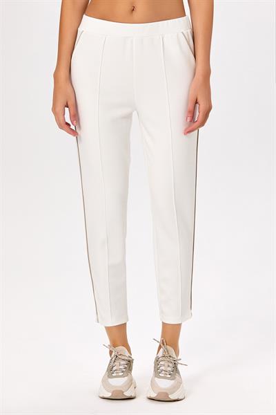 Beli Lastikli Ara Biye Detaylı Pantolon 025-2107