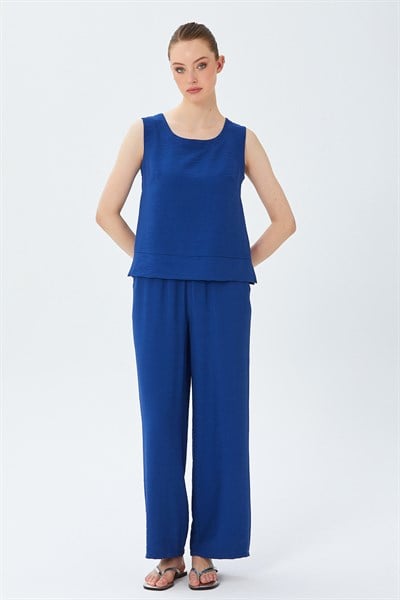 Beli Lastikli Bol Paça Pantolon 026-3501