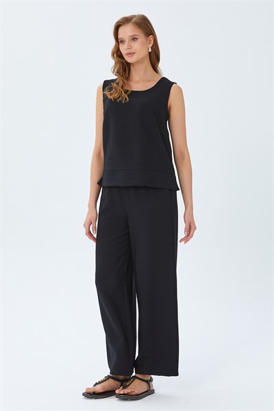 Beli Lastikli Bol Paça Pantolon 026-3501