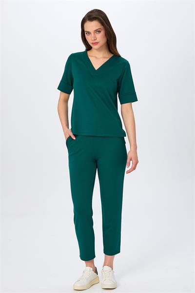 Beli Lastikli Cebi Nervür Detaylı Pantolon 026-2115