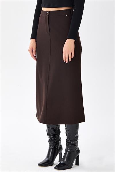Beli Lastikli Cep Detaylı Etek 256-2012