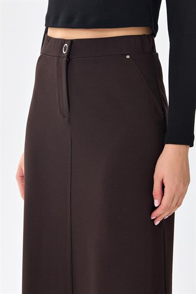 Beli Lastikli Cep Detaylı Etek 256-2012