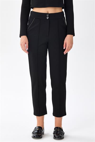 Beli Lastikli Cepleri Şerit Detaylı Pantolon 256-2001