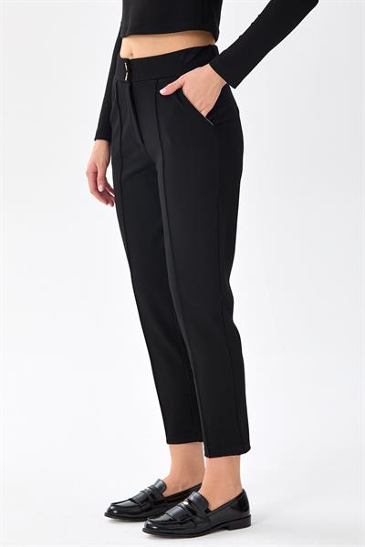 Beli Lastikli Cepleri Şerit Detaylı Pantolon 256-2001