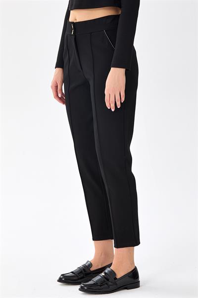 Beli Lastikli Cepleri Şerit Detaylı Pantolon 256-2001