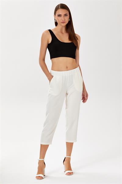 Beli Lastikli Cepli Capri Pantolon 024-3507