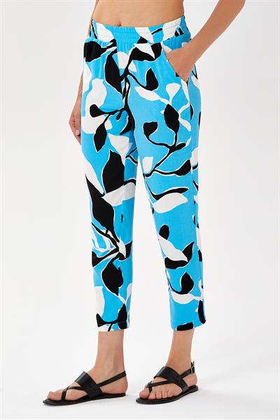 Beli Lastikli Cepli Desenli Pantolon 024-3512