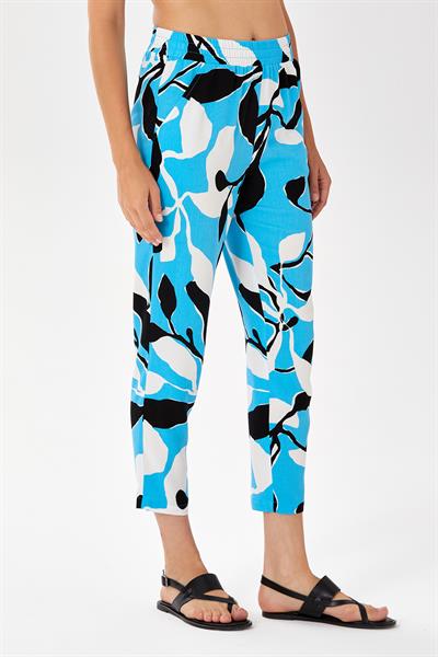Beli Lastikli Cepli Desenli Pantolon 024-3512
