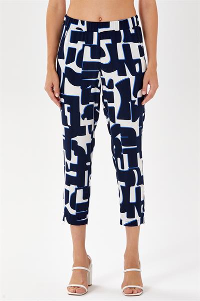 Beli Lastikli Cepli Desenli Pantolon 024-3513