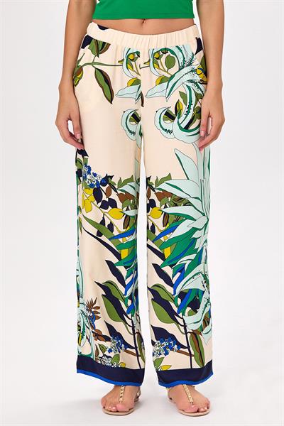 Beli Lastikli Cepli Desenli Pantolon 025-3513