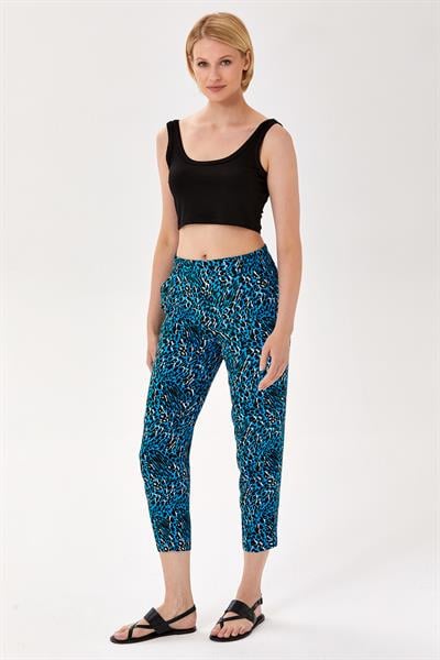 Beli Lastikli Cepli Desenli Pantolon 024-3509