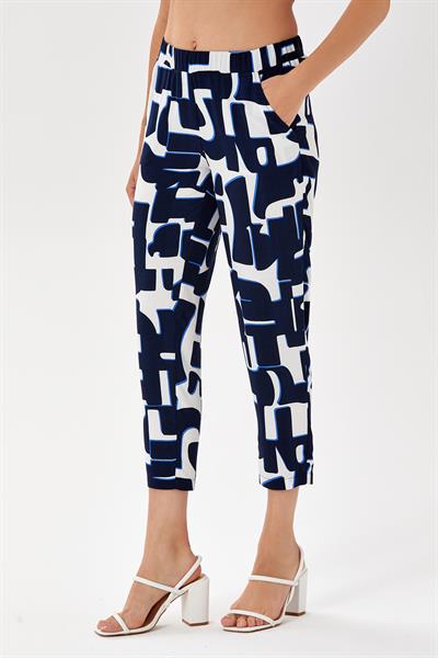 Beli Lastikli Cepli Desenli Pantolon 024-3513