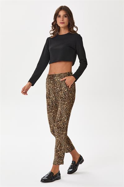 Beli Lastikli Cepli Desenli Pantolon 245-3500