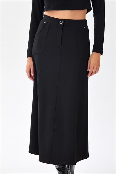 Beli Lastikli Cepli Kloş Etek 256-2013