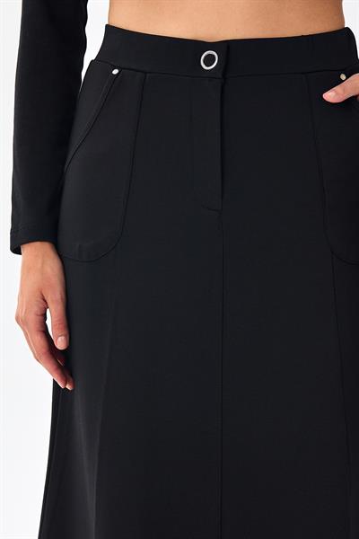 Beli Lastikli Cepli Kloş Etek 256-2013