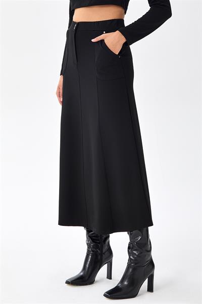 Beli Lastikli Cepli Kloş Etek 256-2013