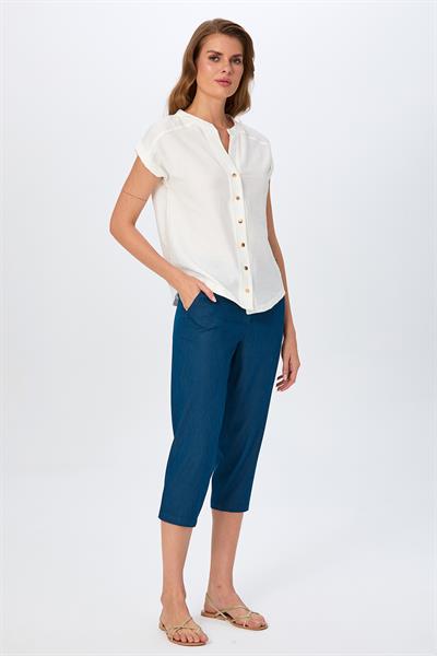 Beli Lastikli Cepli Kapri Pantolon 026-3515